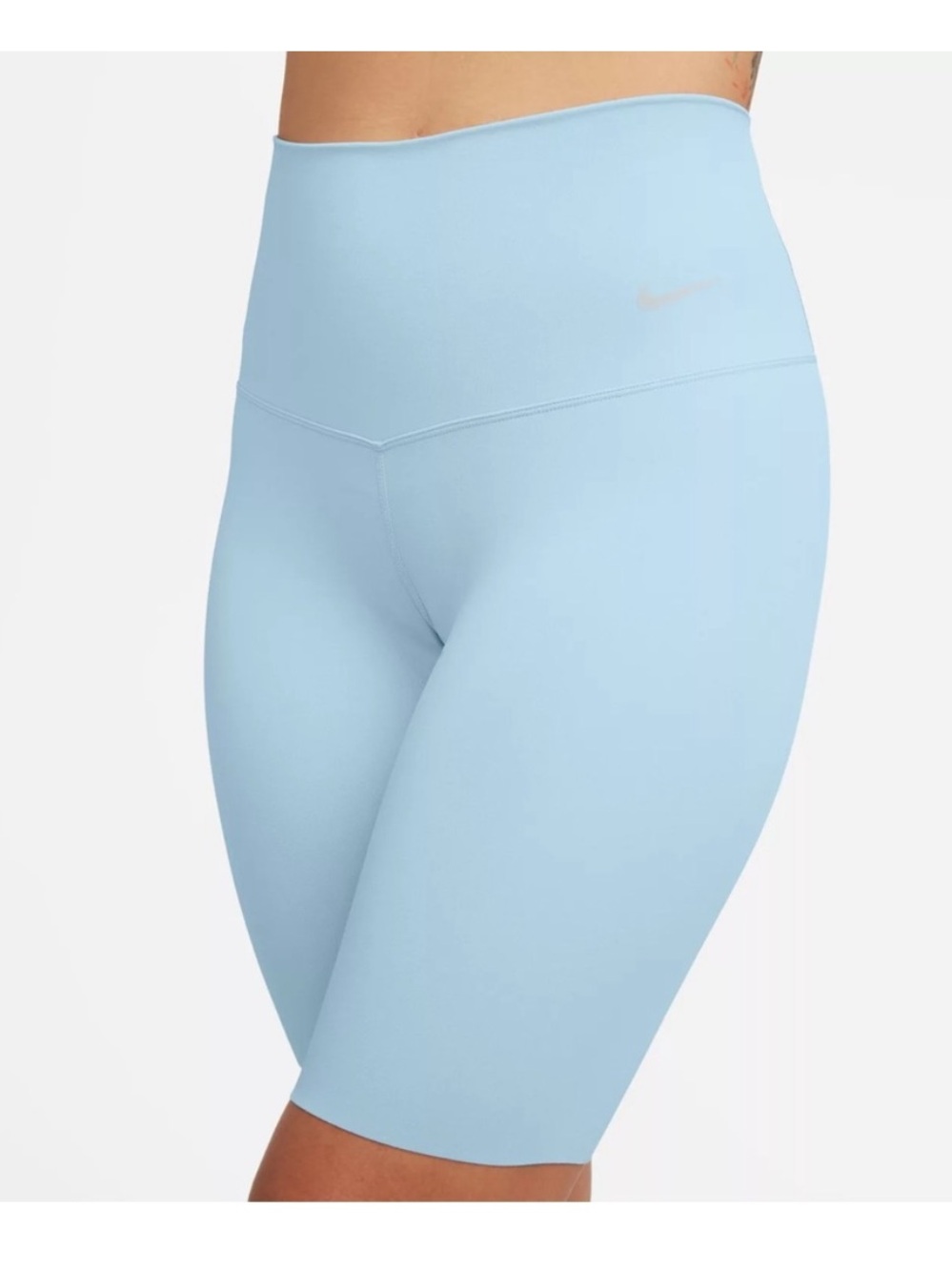 Nike Zenvy Light Blue High-Waist Women’s Bike Shorts